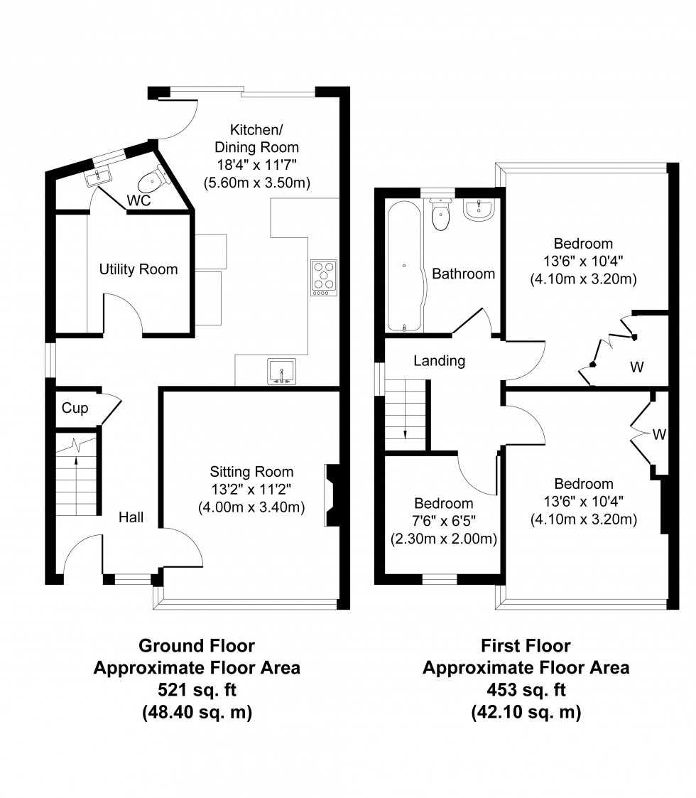 Floorplan for Strodes Crescent, Staines-upon-Thames, Surrey
