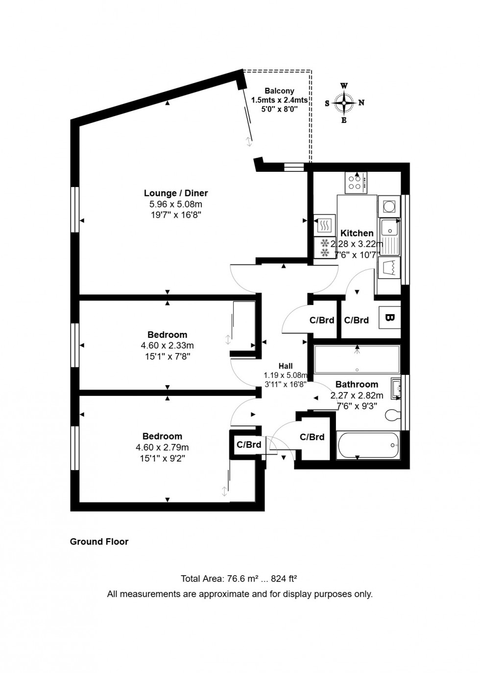 Floorplan for Riverside Road, Staines-upon-Thames, Surrey