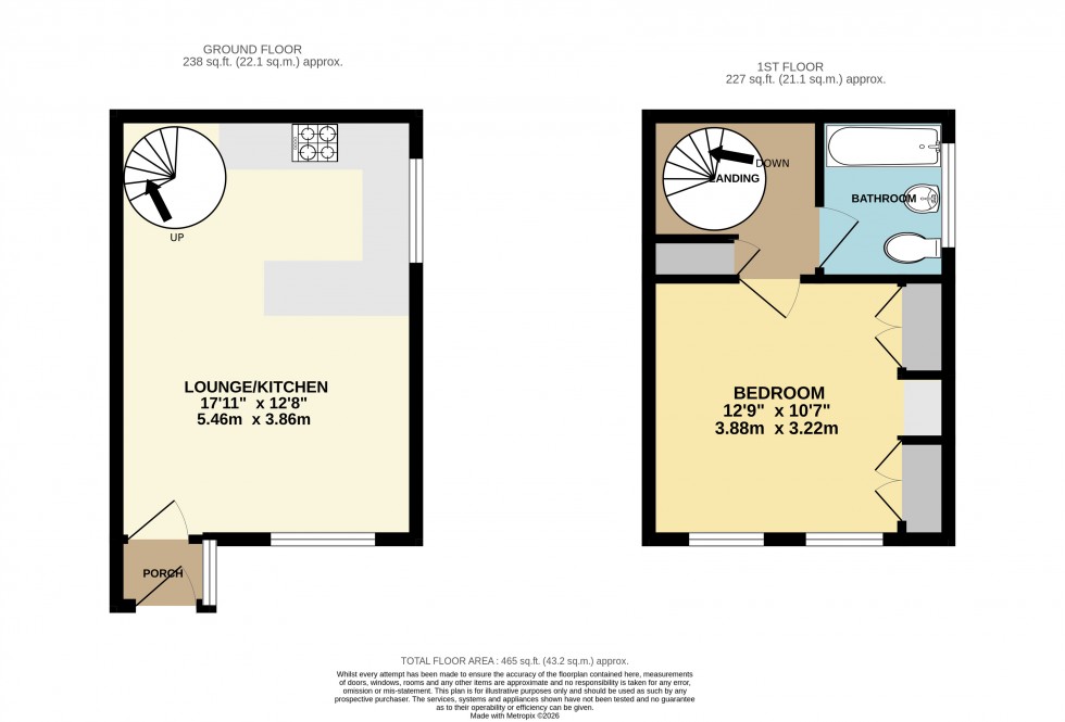 Floorplan for Pippins Court, Ashford, Surrey