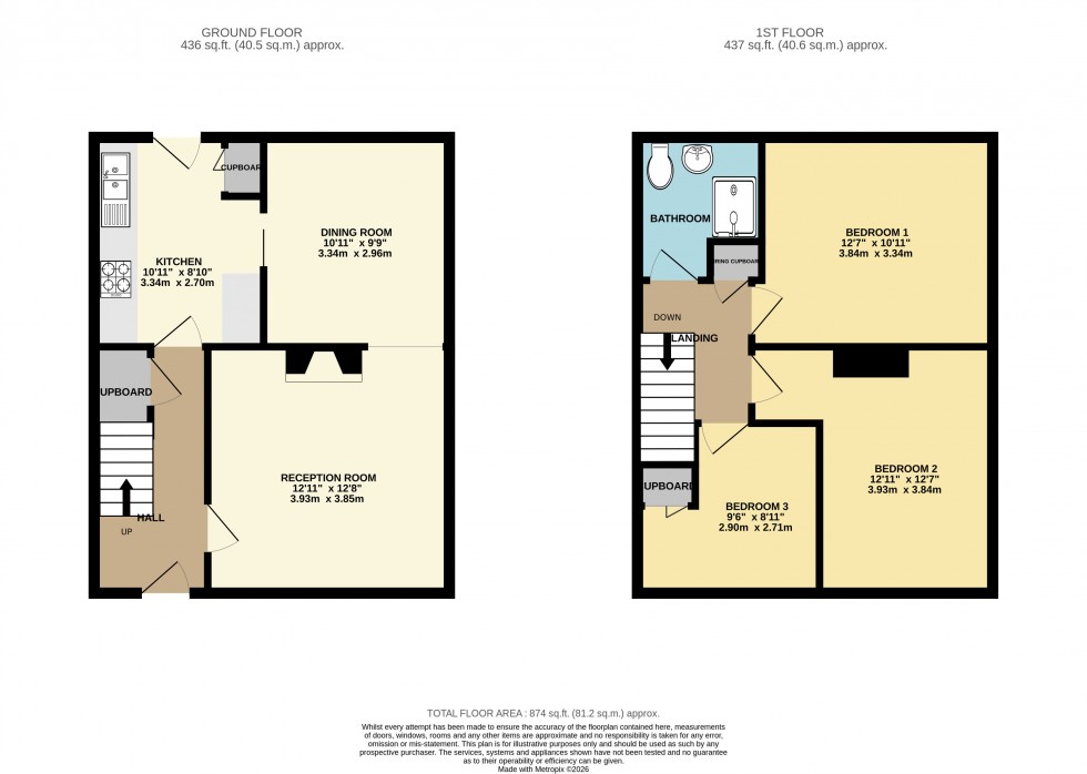 Floorplan for Frobisher Crescent, Stanwell, Surrey
