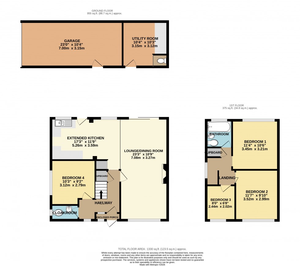 Floorplan for Chalmers Road East, Ashford