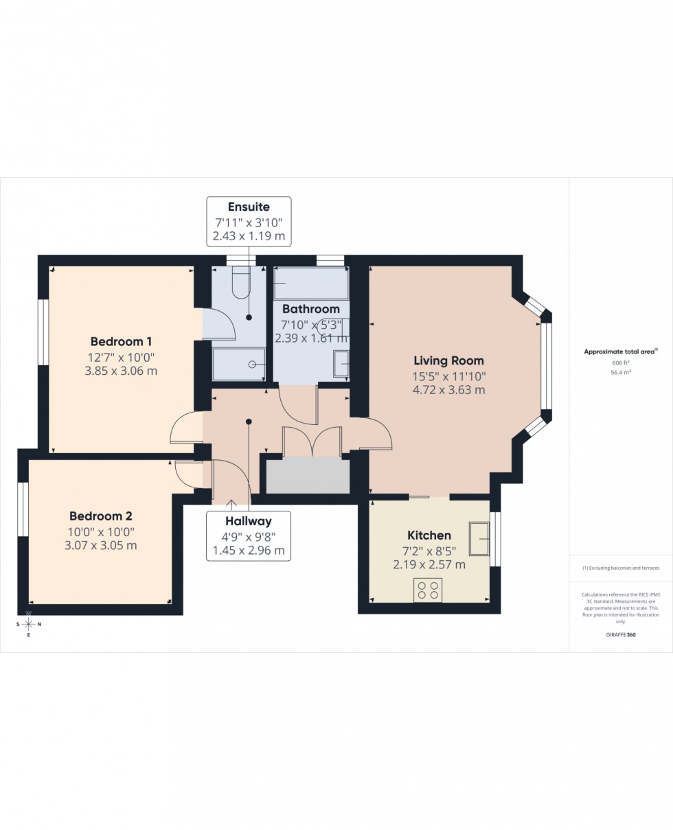 Floorplan for Ashcombe Close, Ashford, Surrey