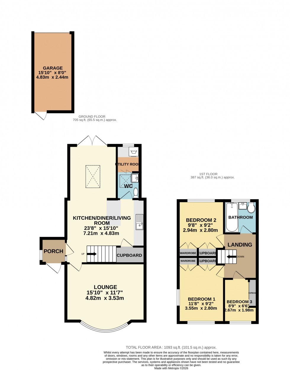 Floorplan for Denman Drive, Ashford, Surrey