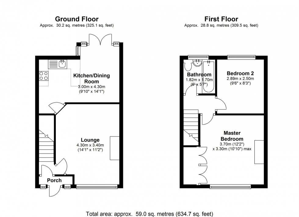 Floorplan for Kenilworth Gardens, STAINES-UPON-THAMES