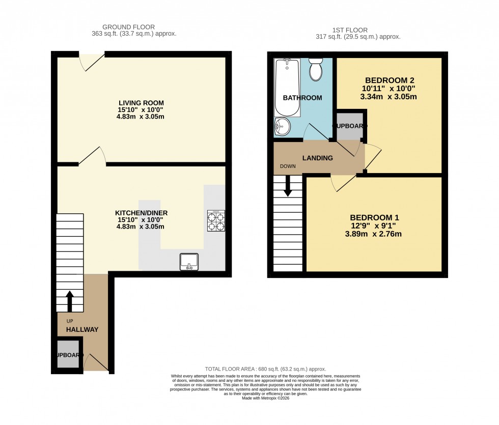 Floorplan for Larkham Close, Feltham, Greater London