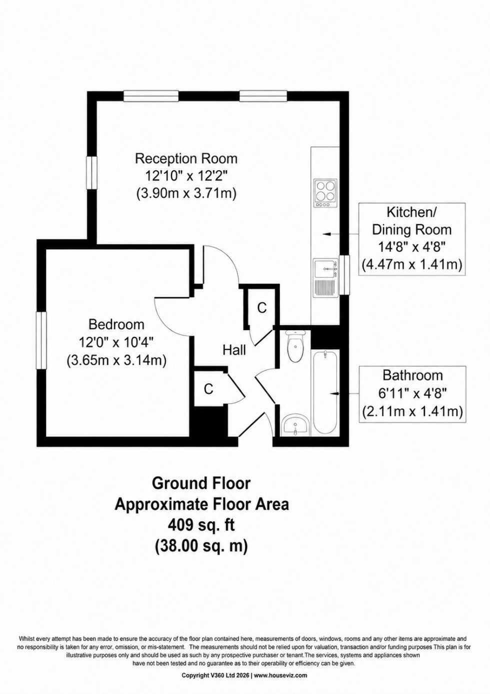 Floorplan for Leacroft, Staines-upon-Thames, Surrey