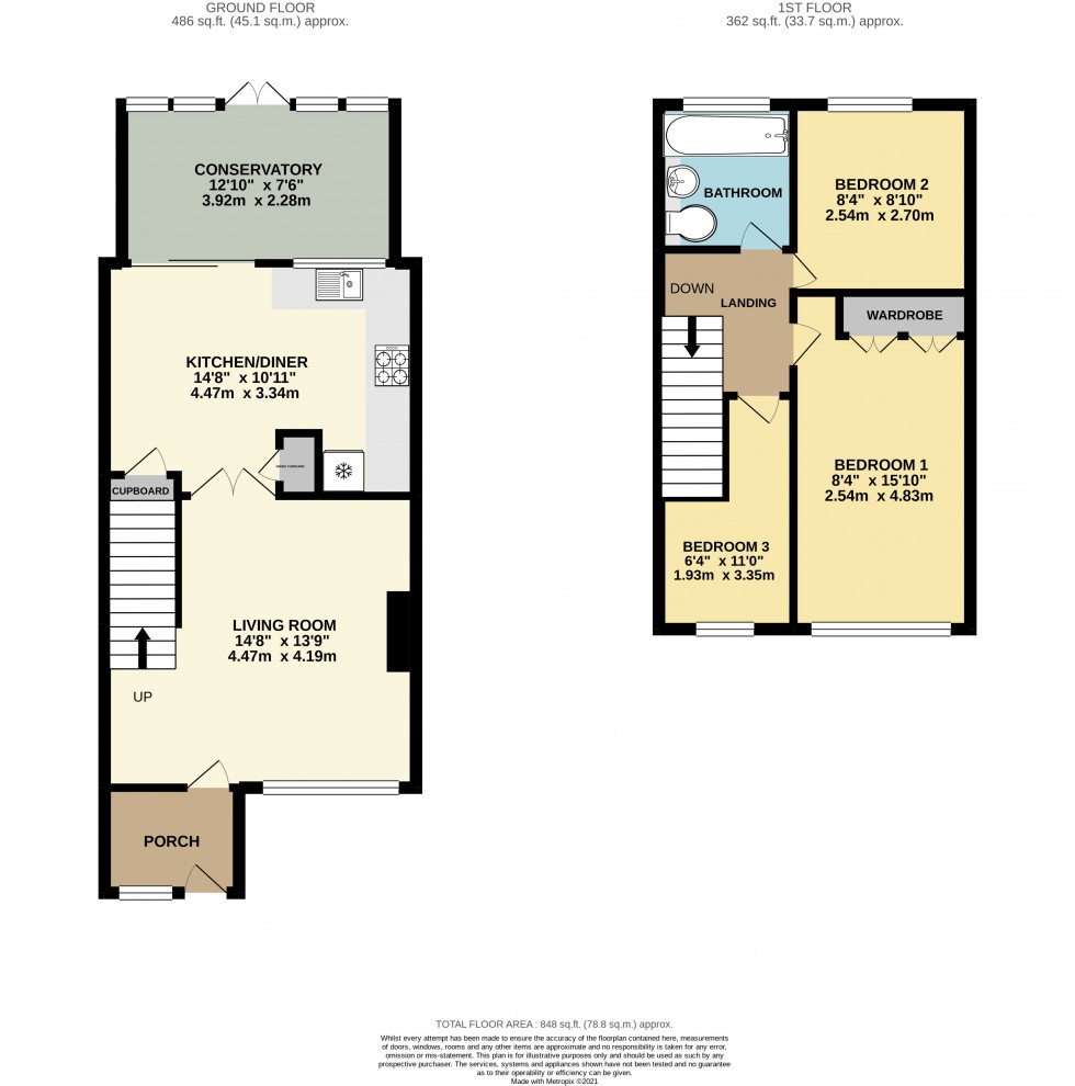Floorplan for Stanwell Moor, Surrey, Staines-upon-Thames