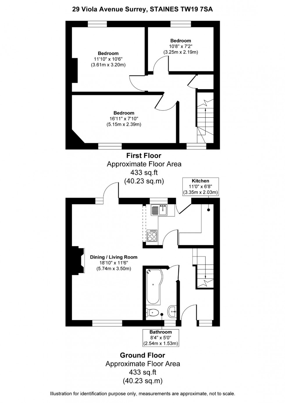 Floorplan for Surrey, Staines-Upon-Thames