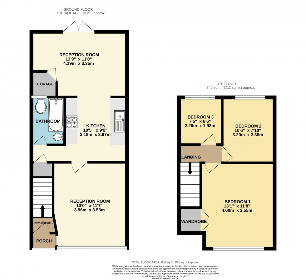 Floorplan for Cranford Avenue, Staines-upon-Thames, Surrey