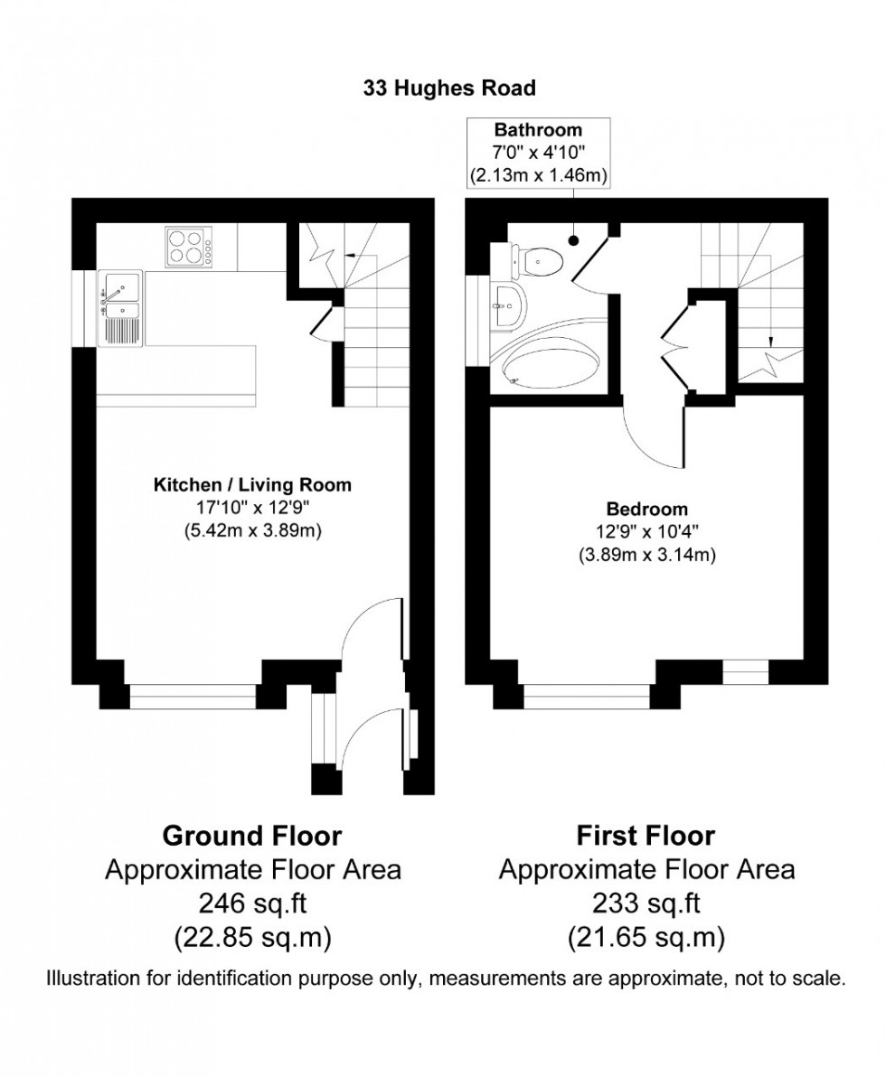 Floorplan for Hughes Road, ASHFORD