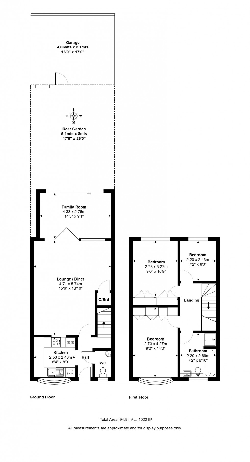 Floorplan for Garrick Close, Staines-upon-Thames, Surrey
