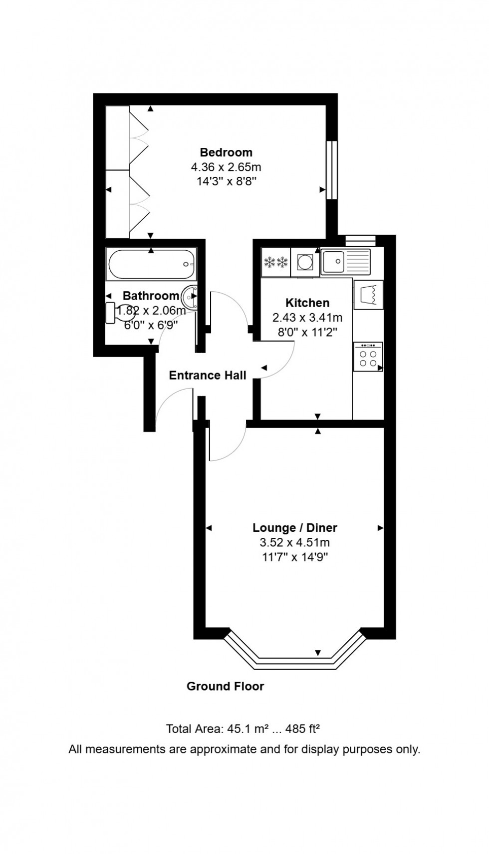 Floorplan for Gresham Road, Staines-upon-Thames, Surrey