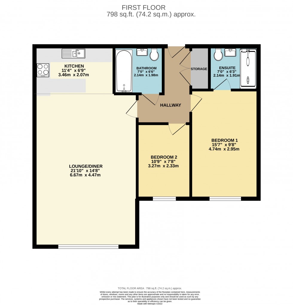 Floorplan for Cumberland Road, Ashford, Surrey