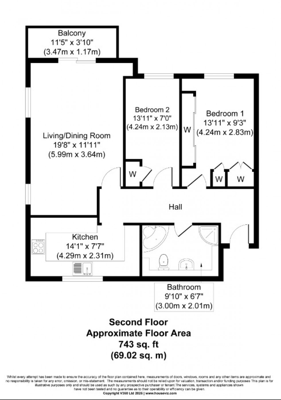 Floorplan for Riverside Road, Staines-upon-Thames, Surrey