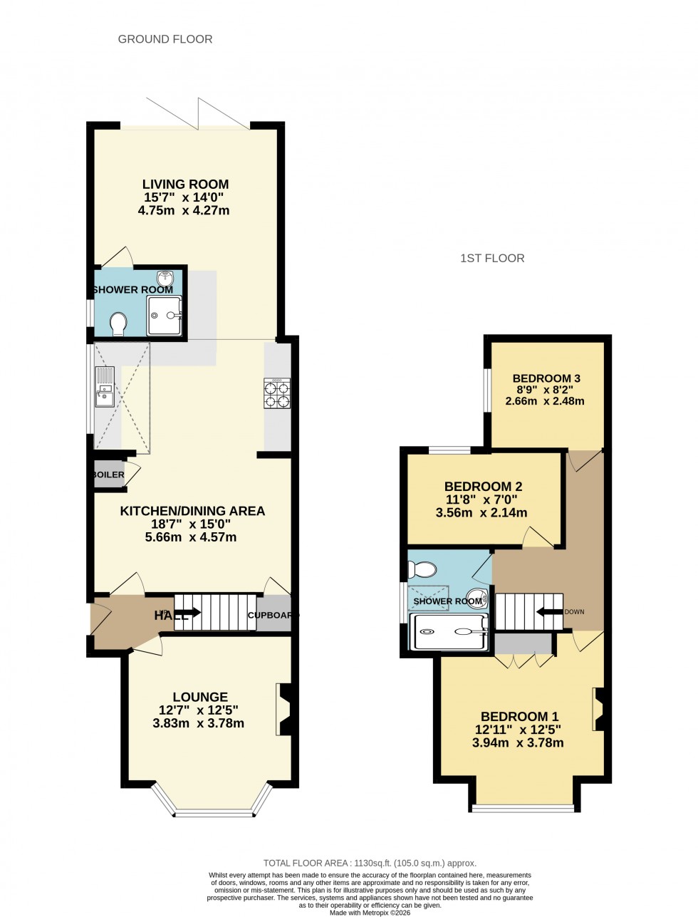 Floorplan for Chestnut Road, Ashford, Surrey