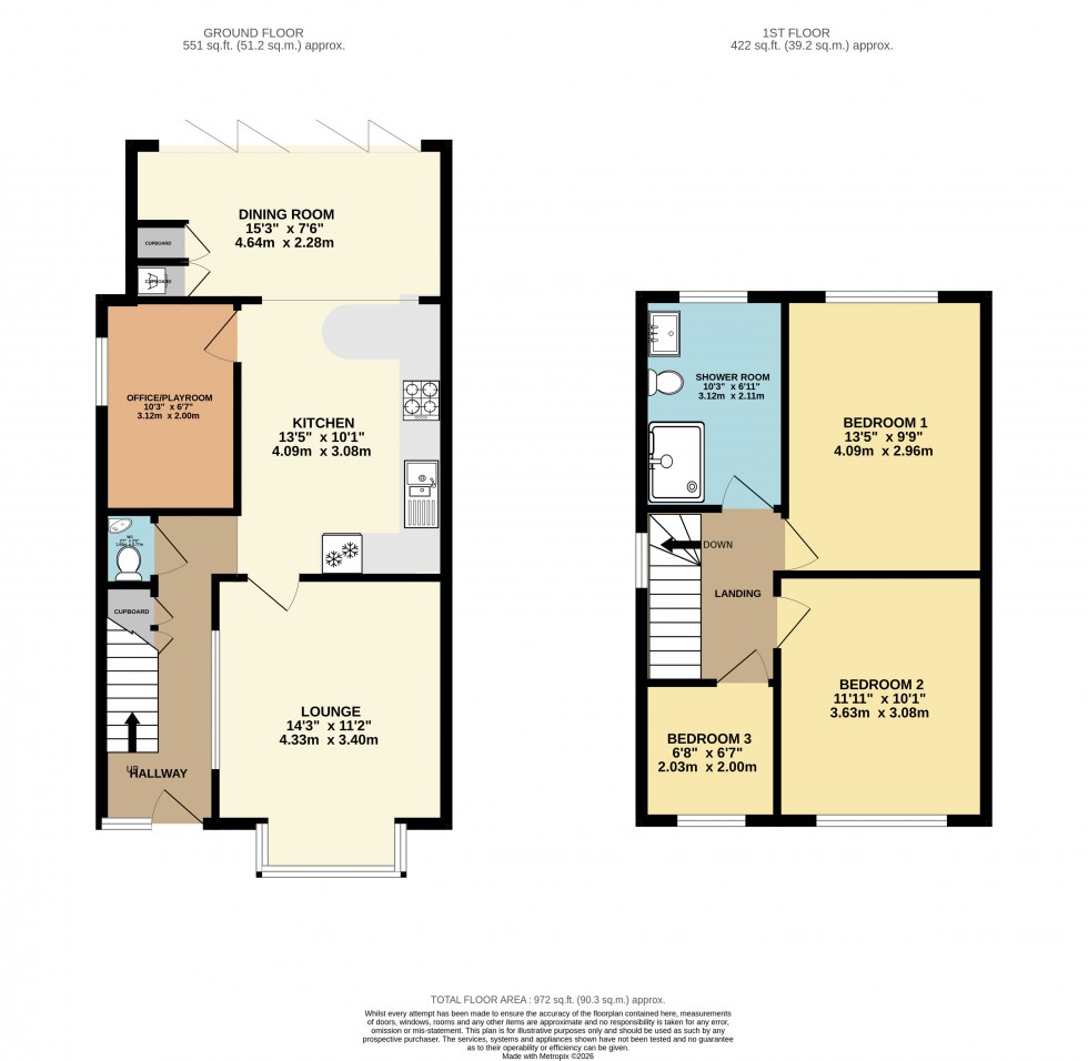 Floorplan for Chesterfield Road, Ashford, Surrey