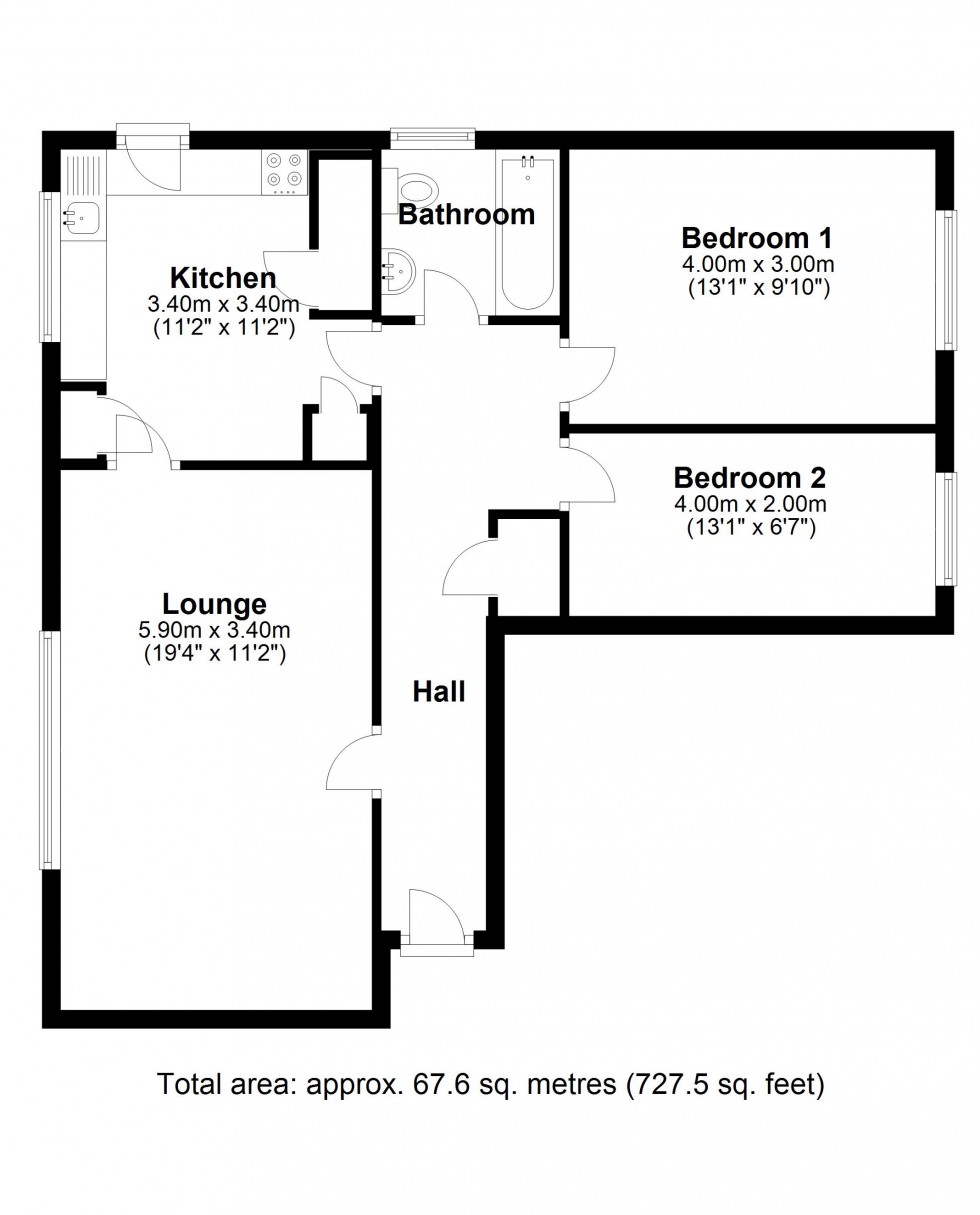 Floorplan for Laleham Road, STAINES-UPON-THAMES