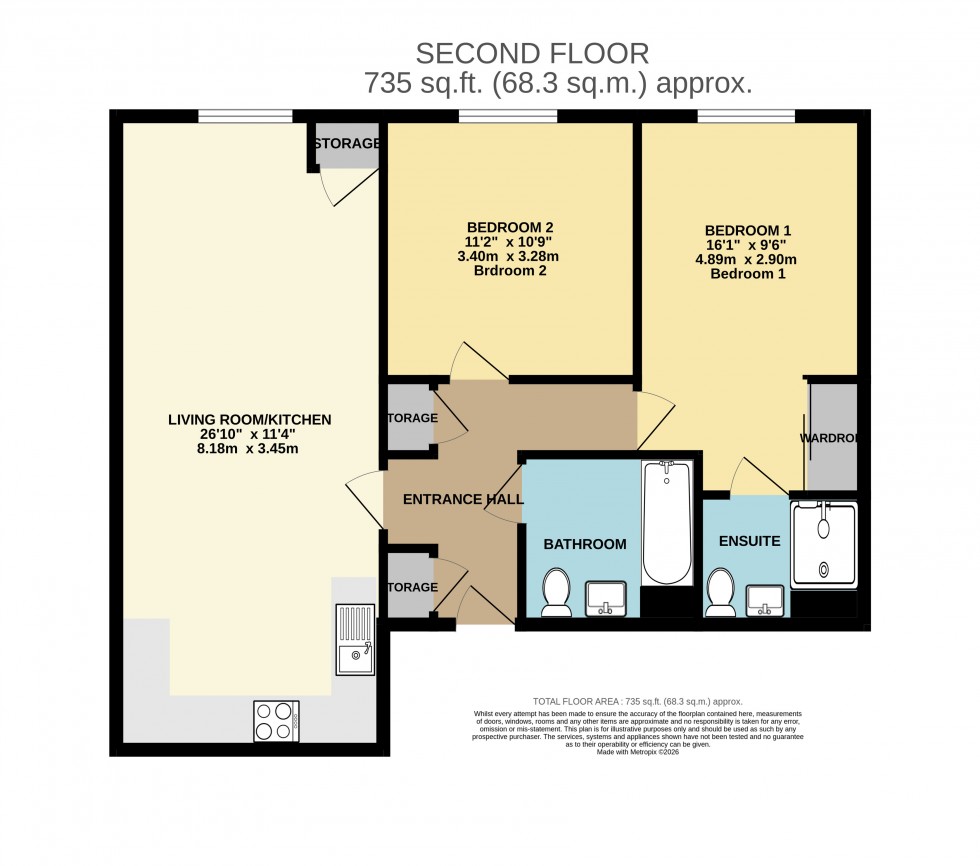 Floorplan for Gatehouse Close, Ashford, Surrey